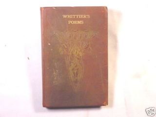 1893 Book The Early Poems of John Greenleaf Whittier  