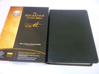 NASB John MacArthur Study Bible Black Genuine Leather 20 000 study notes NEW  