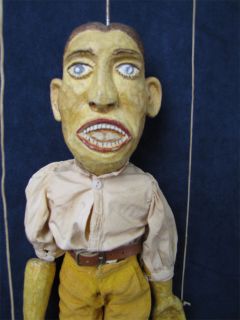 Hand Carved Wood Marionette Puppet Estate Of John Cech  