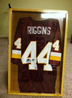 John Riggins NFL Autographed Jersey GAI Authentic with Shadow Box Display Case  