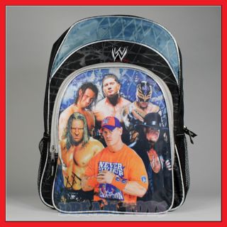 16" WWE Wrestling Backpack 6 Smack Down Raw Boys Bag  