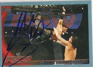WWE John Morrison Signed Blue Card Raw SmackDown ECW  