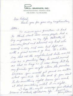 Johnny Lattner Great Content Handwritten Heisman Trophy 1953 Notre Dame Football  