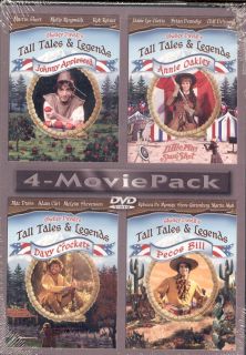 TALL TALES AND LEGENDS 4 MOVIE PACK JOHNNY APPLESEED ANNIE OAKLEY DVD  