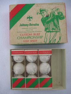 Rare 1950s 60s Vintage Championship Johnny Revolta Signature Golf Balls and Box  