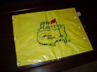 Johnny Miller signed autograph 2010 Augusta National Masters pin flag  