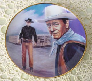 John Wayne Commemorative Plate Showdown with Laredo  