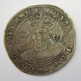 Edward VI Hammered Silver Sixpence S2483  
