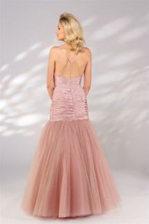 Formal Joli Shimmering Mermaid Rose Pink Prom Dress Evening Pageant Gown 12  