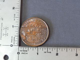 VNT Copper Commerative Coin 1889 Johnstown Flood South Fork Damn Stone Bridge G  