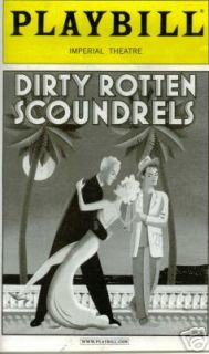 Dirty Rotten Scoundrels B'Way Playbill Jonathan Pryce  