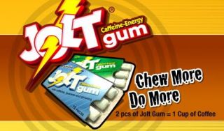 Jolt Caffeine Gum With Ginseng Icy Mint Spearmint GET STUFF DONE  