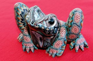 Fabulous Fimo Frog Sculpture by World Famous Artist Jon Anderson  