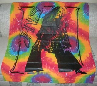 New Janis Joplin Tie Dye Tapestry Retro Wall Decor RARE  