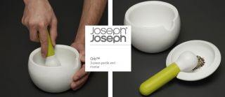ORB Pestle and Mortar Joseph Joseph Box 3 Piece Porcelain Designer Kitchen Set  