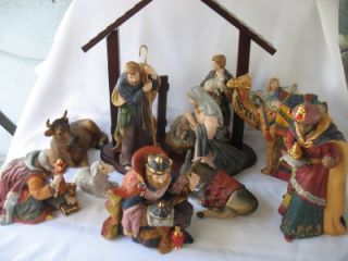 Kirkland Signature Costco 13 Piece Porcelain Nativity with Wood Creche  