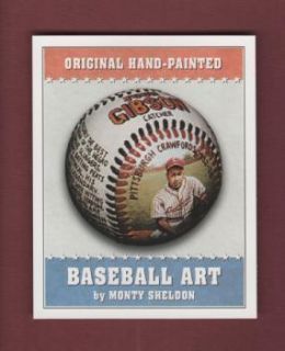 Sheldon Baseball Art Card Josh Gibson Negro Leagues  