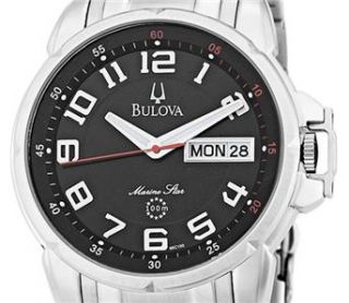 Bulova Men's 96C100 Marine Star Stainless Steel Bracelet Watch  