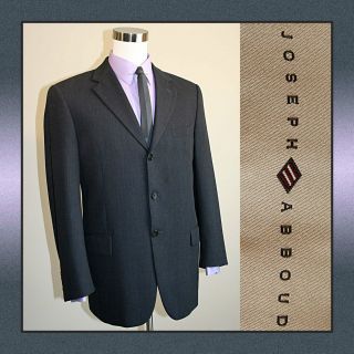 Joseph Abboud 42R Men's Charcoal Gray 3 Button Suit Jacket Coat Blazer  