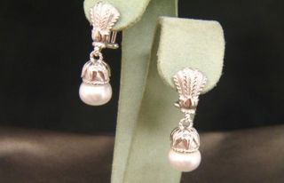 Judith Ripka Sterling Cultured Pearl Pierced Earrings  