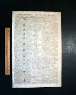 Reverend Joseph Priestley Tammany 18th Century Philadelphia PA 1794 Newspaper  