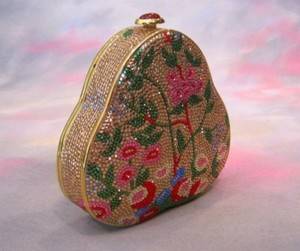 Judith Leiber Crystal Minaudiere Handbag Mint  