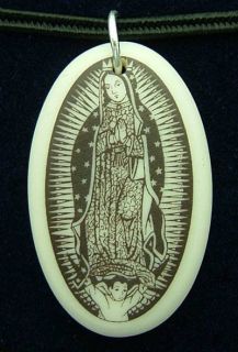 Our Lady of Guadalupe Porcelain Pendant Necklace  