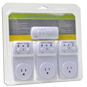3 Pack Wireless Remote Control AC Power Outlet Switch  