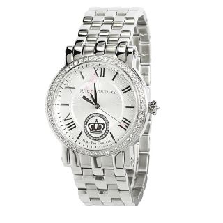Authentic Juicy Couture Crystals Silver Ladies Watch Bracelet 1900815 295 NWT  