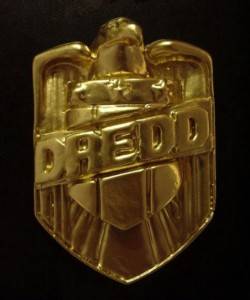 Judge Dredd Badge Stallone Movie Comic Prop Replica Gold  