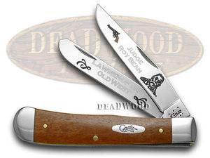 CASE XX Collectors Judge Roy Bean Chestnut Bone 1 500 Trapper Pocket Knives  