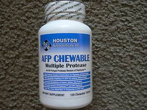 Afp Chewable Multiple Protease Enzyme 120 Chewable Pills GFCF Diet Alternative  