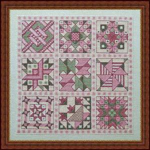 Julia's Quilt Blocks Sampler Cross Stitch Chart Whispered by The Wind  