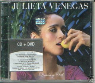 JULIETA VENEGAS, LIMON Y SAL CD + DVD. IN SPANISH.