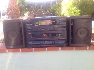 JVC PC X130 Boombox with CD Dual Cassette