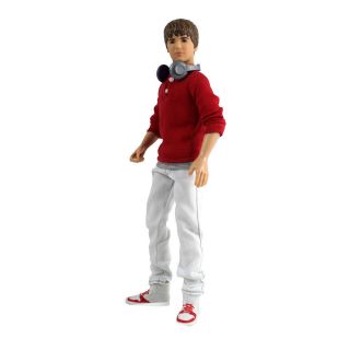 Justin Bieber Doll with Sculpted Hair Concert s Red Henley White Jeans