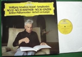 Mozart Symphonies 32 35 36 BPO Karajan LP