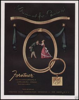 1946 Forstner 14 Karat Gold Jewelry Ad