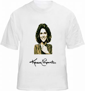 Karen Carpenter T Shirt Artwork Autograph Style Tee