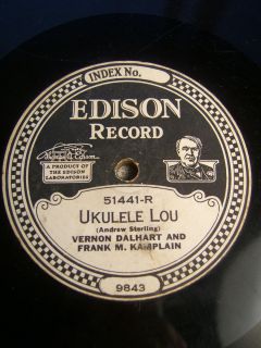 Diamond Disk Edison 78 Record Ukulele Lou 51441