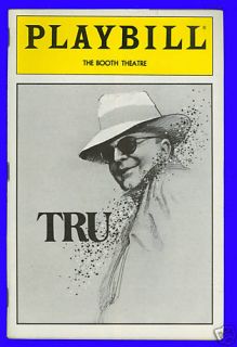 Playbill   Tru   w/ Robert Morse   Truman Capote   1990