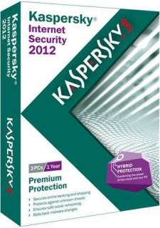 Kaspersky Internet Security 2012 3 PCs/ 1 Year  Free Upgrade to 2013