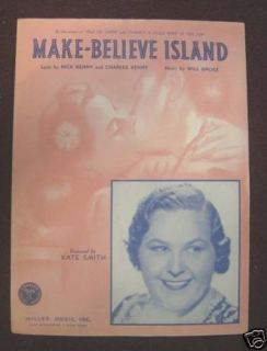 Sheet Music Make Believe Island Kate Smith