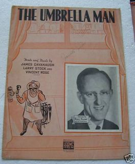 The Umbrella Man Kay Kyser Sheet Music 1938