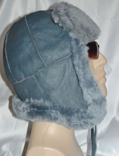 Trapper Bomber Aviator Hat Unisex Real Katz Leather Shearling
