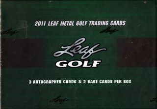 2012 Leaf Metal Golf Factory Sealed Hobby Trading Cards Box 3 On Card