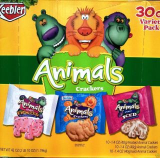 Keebler Animal Cookies 30 Packs Animals Crackers 42 oz Frosted Iced
