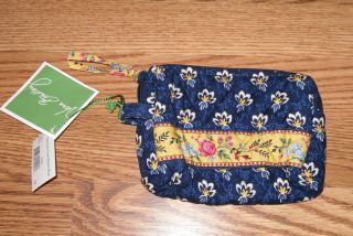 New Retired Vera Bradley Maison Blue Small Cosmetic Bag Case Pouch