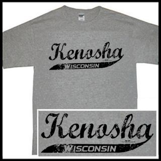 Kenosha Wisconsin Wi Dairy State Retro Cool SS T Shirt