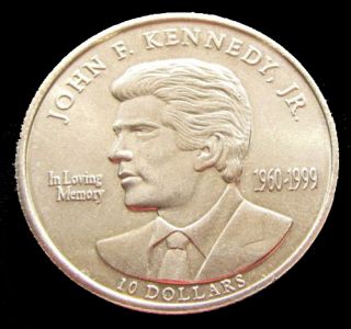 John F Kennedy Jr $10 Ten Dollar Republic of Liberia Coin Token 2000